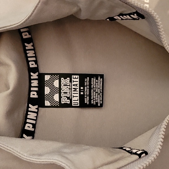 Victoria's Secret Pink Ultimate Grey Half Zip - Picture 3 of 8